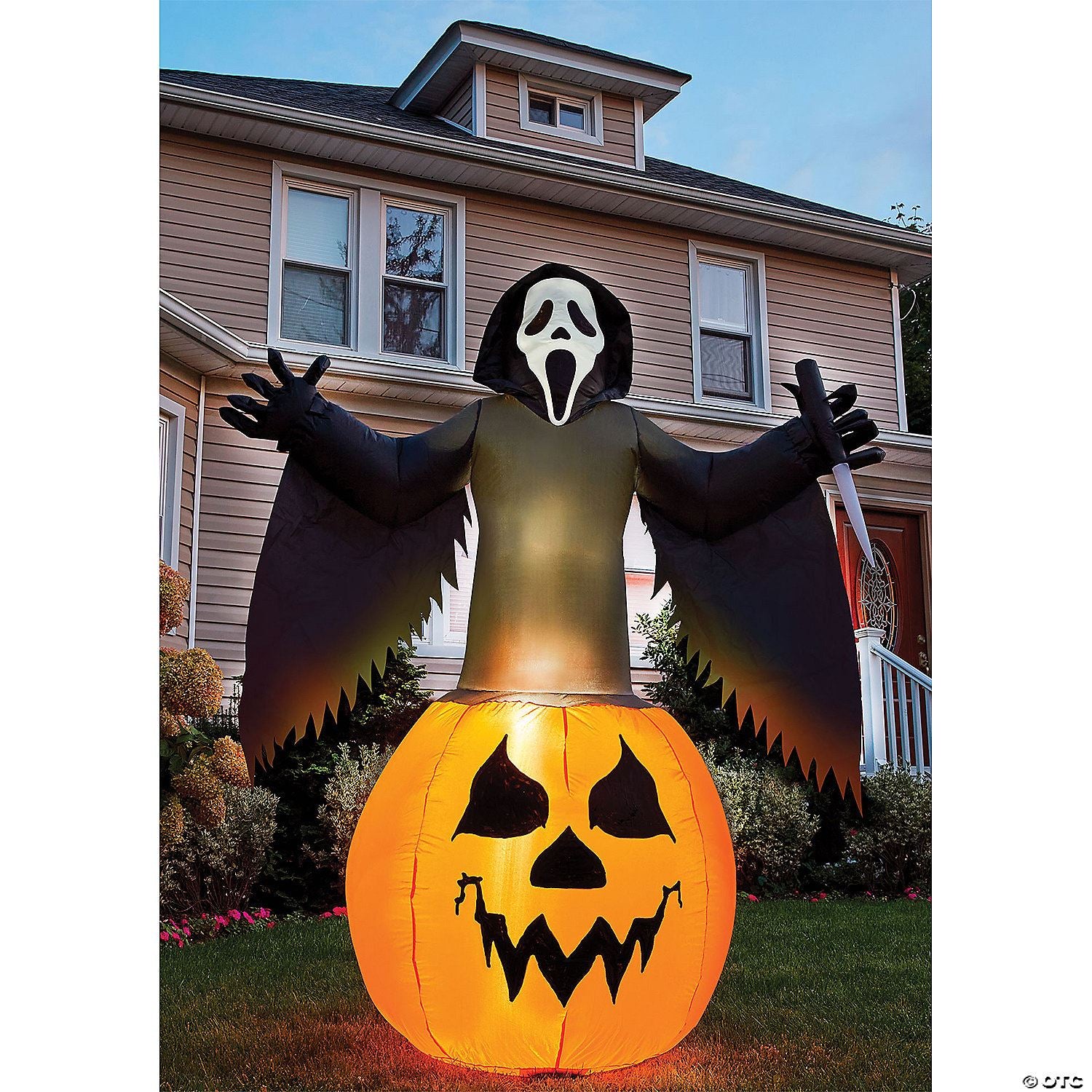 6' Ghost Face Pumpkin Lawn Inflatable Decoration | Halloween Decoration