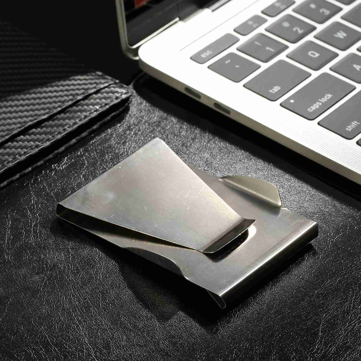 Slim Clip Double Sided Money Clip Credit Card Holder Wallet Stainless Steel