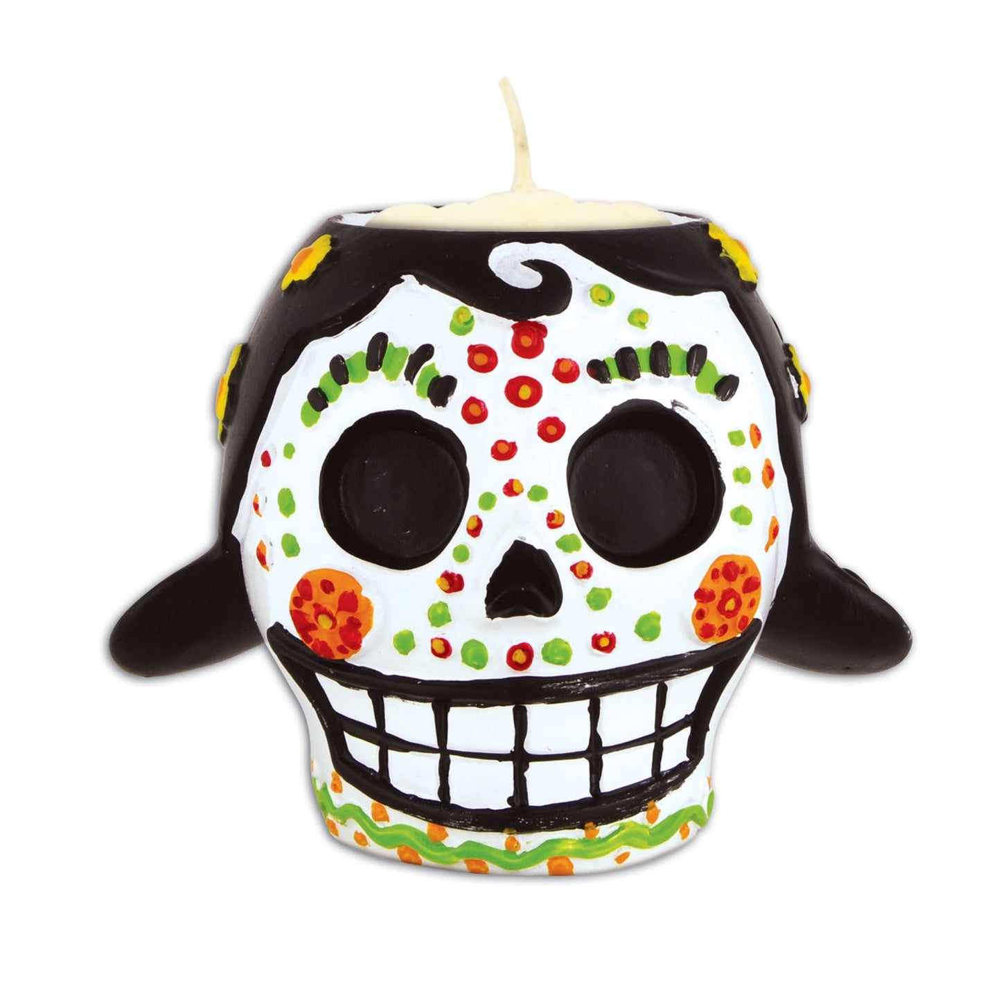 Beistle Day of the Dead Female Tea Light Holder | Party Supply | Decoration