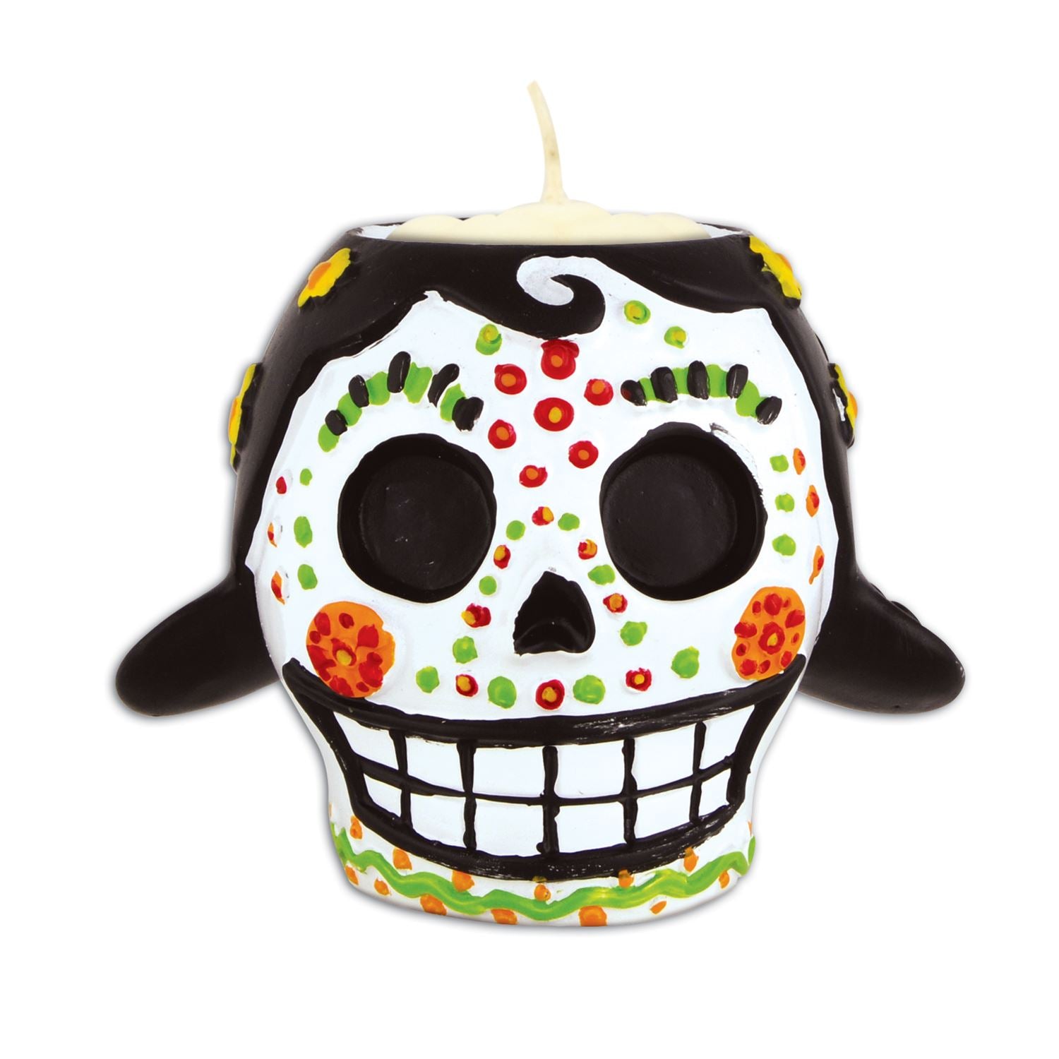Beistle Day of the Dead Female Tea Light Holder | Party Supply | Decoration