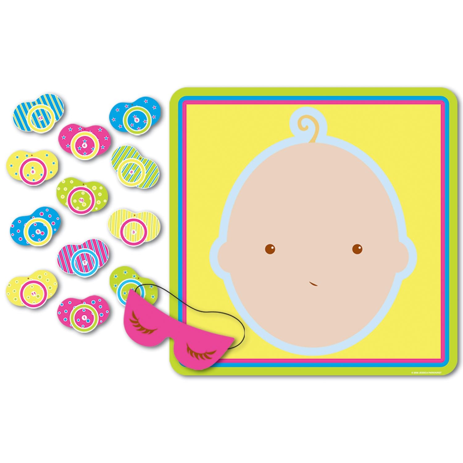 Beistle Pin the Pacifier - Baby Shower Game | Party Supply | Decoration
