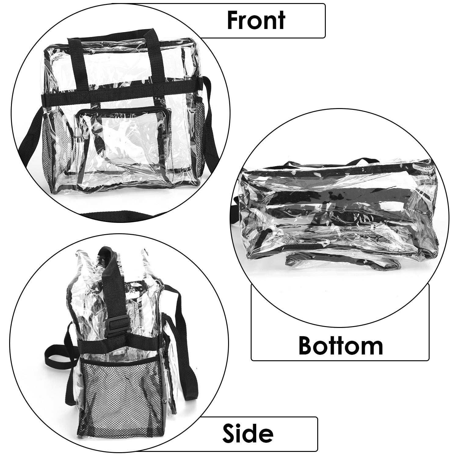 Clear Crossbody Bag Stadium Approved Clear Transparent Shoulder Bag See Through