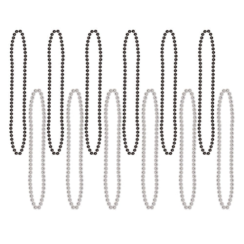 Beistle Black and Silver Party Beads - General Occasion | Party Supply