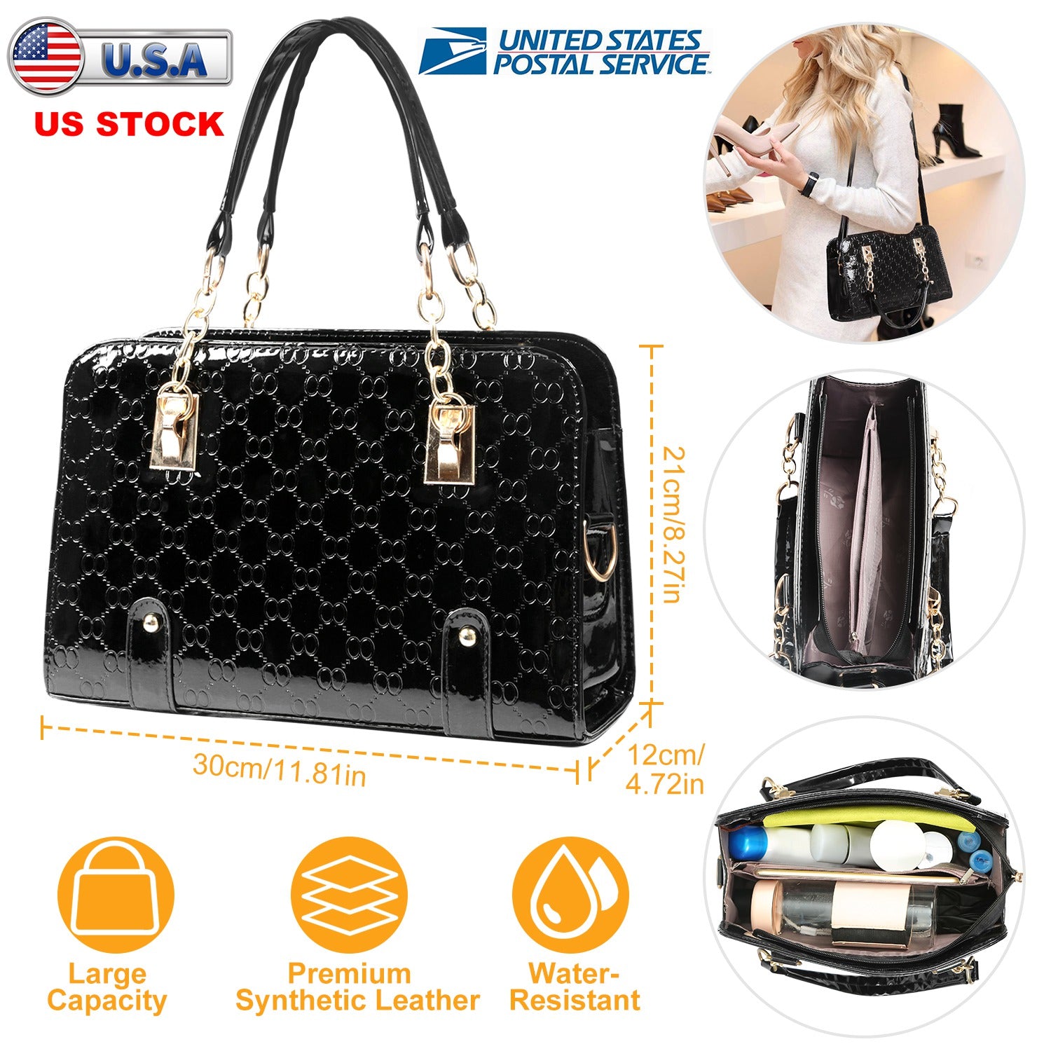 Women s Fashion Leather Handbag Lady Purses Tote Bags Shoulder Satchel