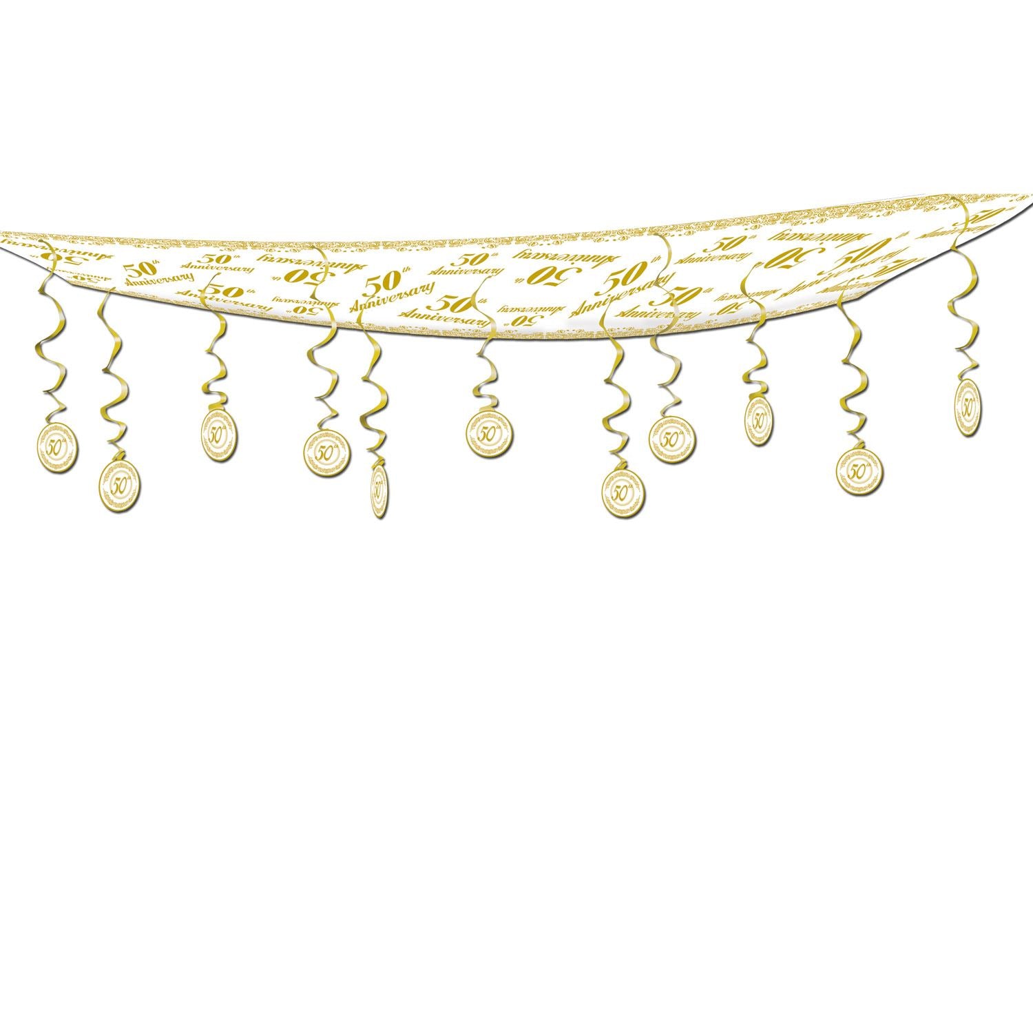Beistle 50th Anniversary Ceiling Decoration | Party Supply