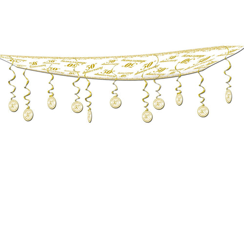 Beistle 50th Anniversary Ceiling Decoration | Party Supply