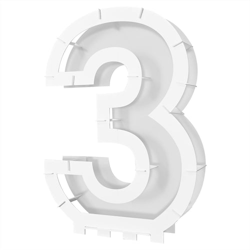 Balloon Mosaic Number 3 Frame