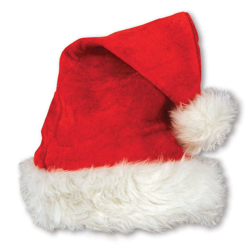 Beistle Red Velvet Santa Hat with Plush Trim - Christmas/Winter | Party Supply