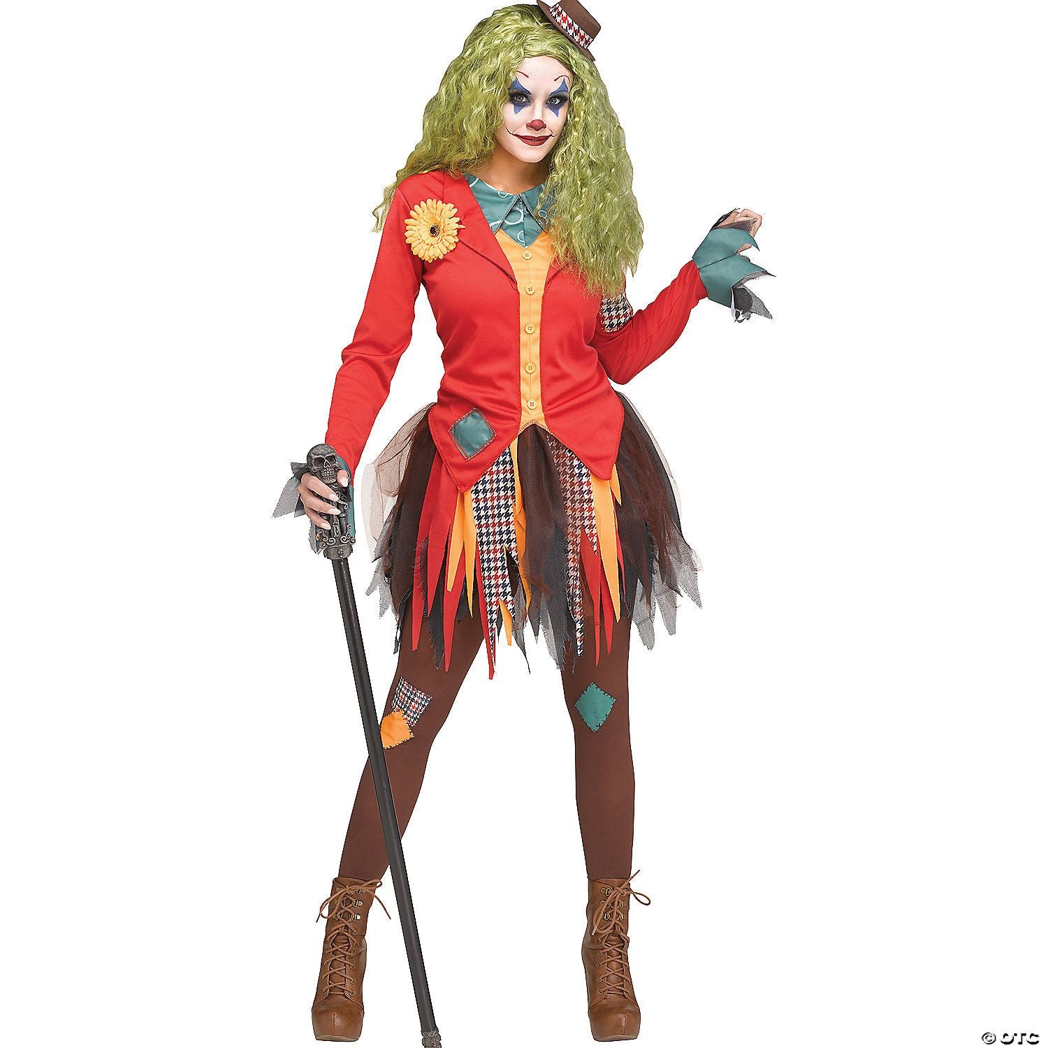 Womens Rowdy Clown Costume - Small/Medium