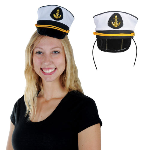 Beistle Yacht Captain's Cap Headband - Nautical | Party Supply | Decoration