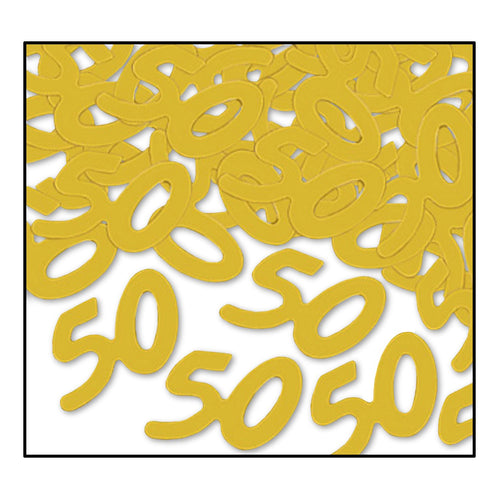 Beistle Gold Fanci-Fetti 50 Silhouettes - Anniversary | Party Supply