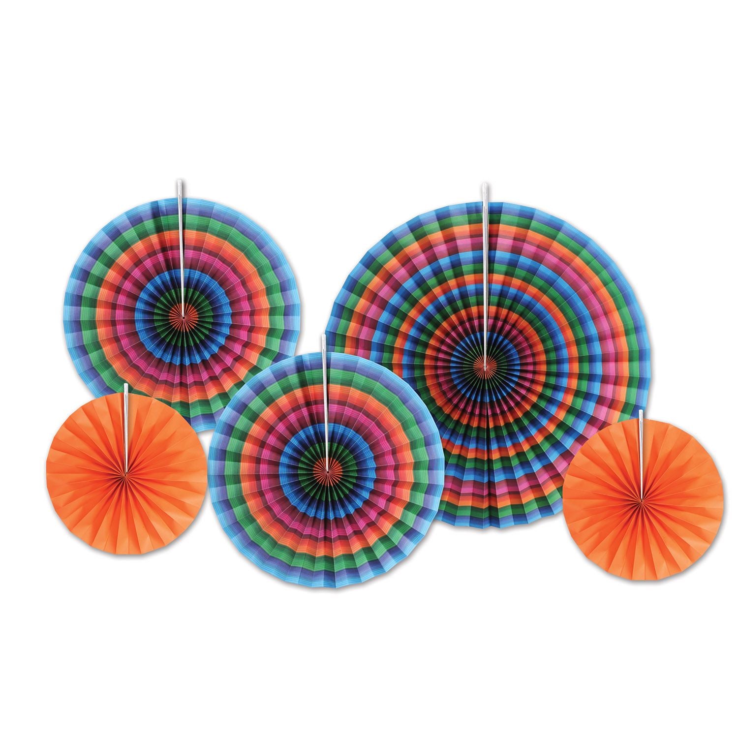 Beistle Fiesta Accordion Paper Fans - Fiesta/Cinco de Mayo | Party Supply
