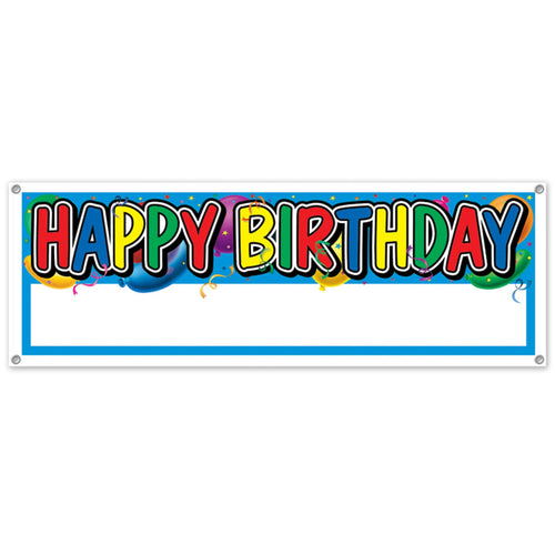 Beistle Happy Birthday Blank Sign Banner | Party Supply | Decoration