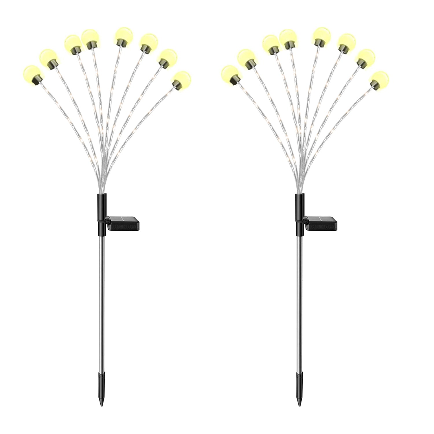 2Pcs Solar Firefly Lights Swaying Decorative Pathway Stake Lamp IP65 Waterp 8397