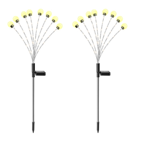 2Pcs Solar Firefly Lights Swaying Decorative Pathway Stake Lamp IP65 Waterp 8397