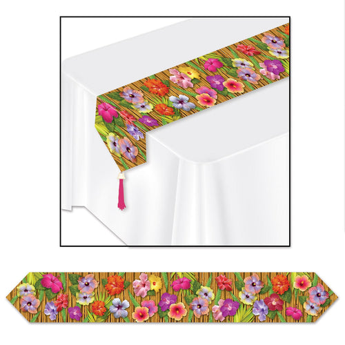 Beistle Printed Luau Table Runner | Party Supply | Decoration