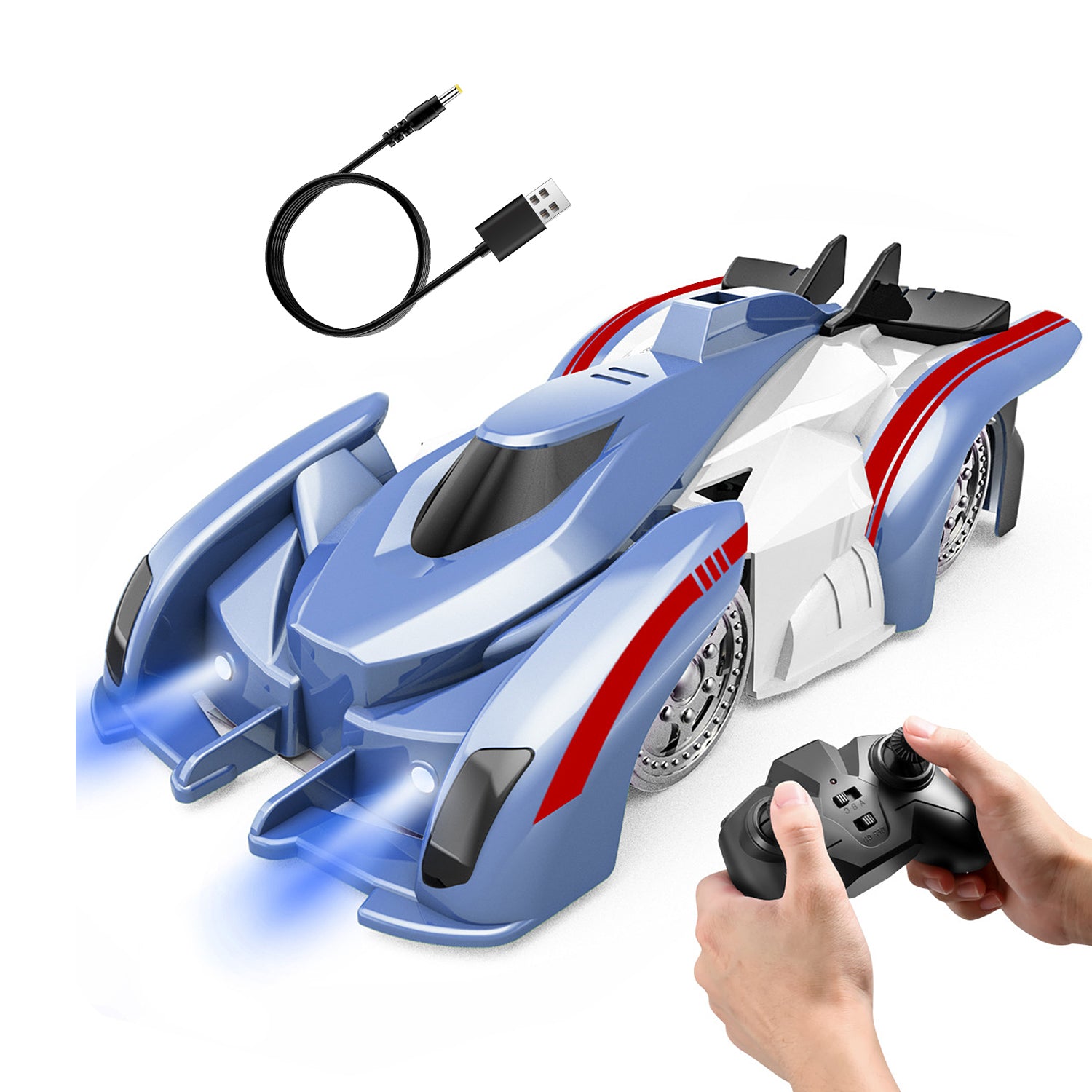 Electric Wall Climbing Car Toy 360° Rotating Shunt Car Remote Control Dual Mode