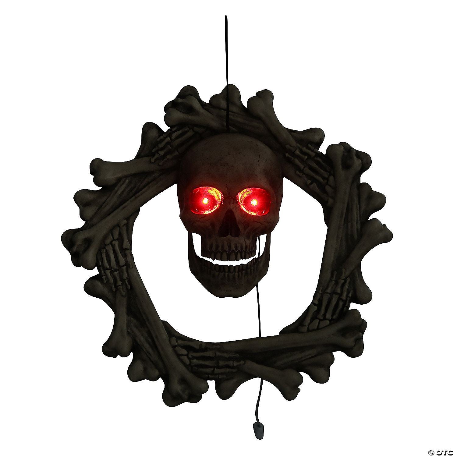 18" Bone Wreath Animated Halloween Décor