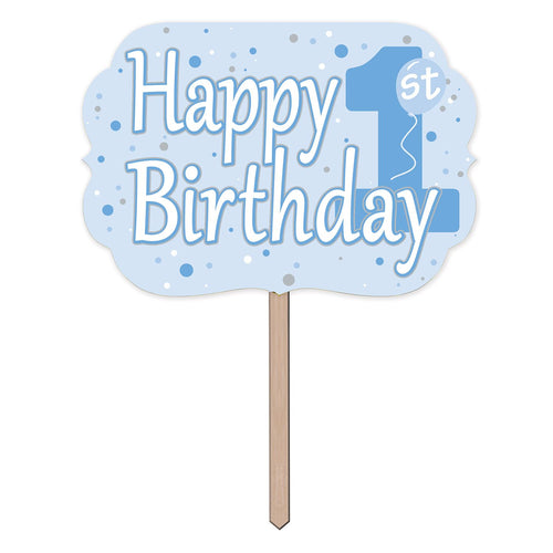 Beistle 1st Birthday Yard Sign - Blue | Party Supply | Decoration