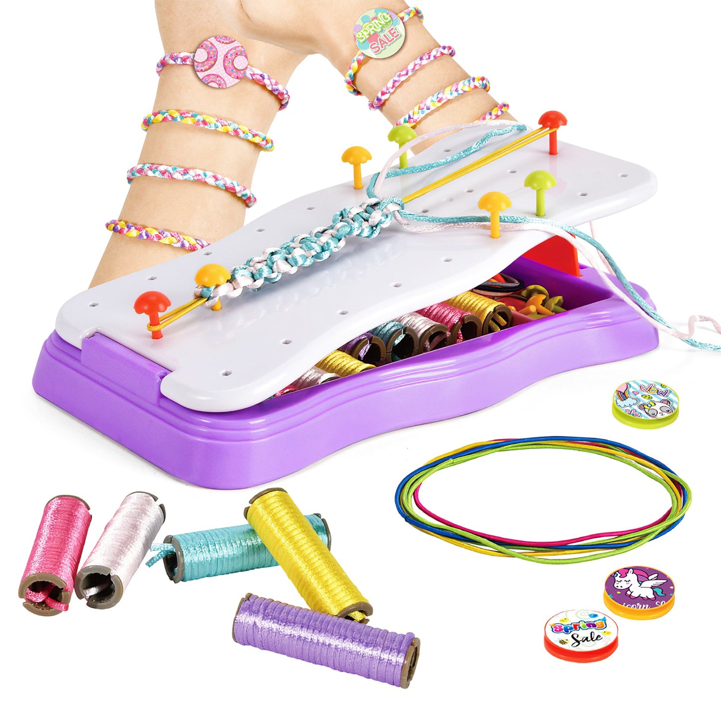 Bracelet Making Kit DIY Arts and Crafts Toys Kids Travel Activity Set Birthday