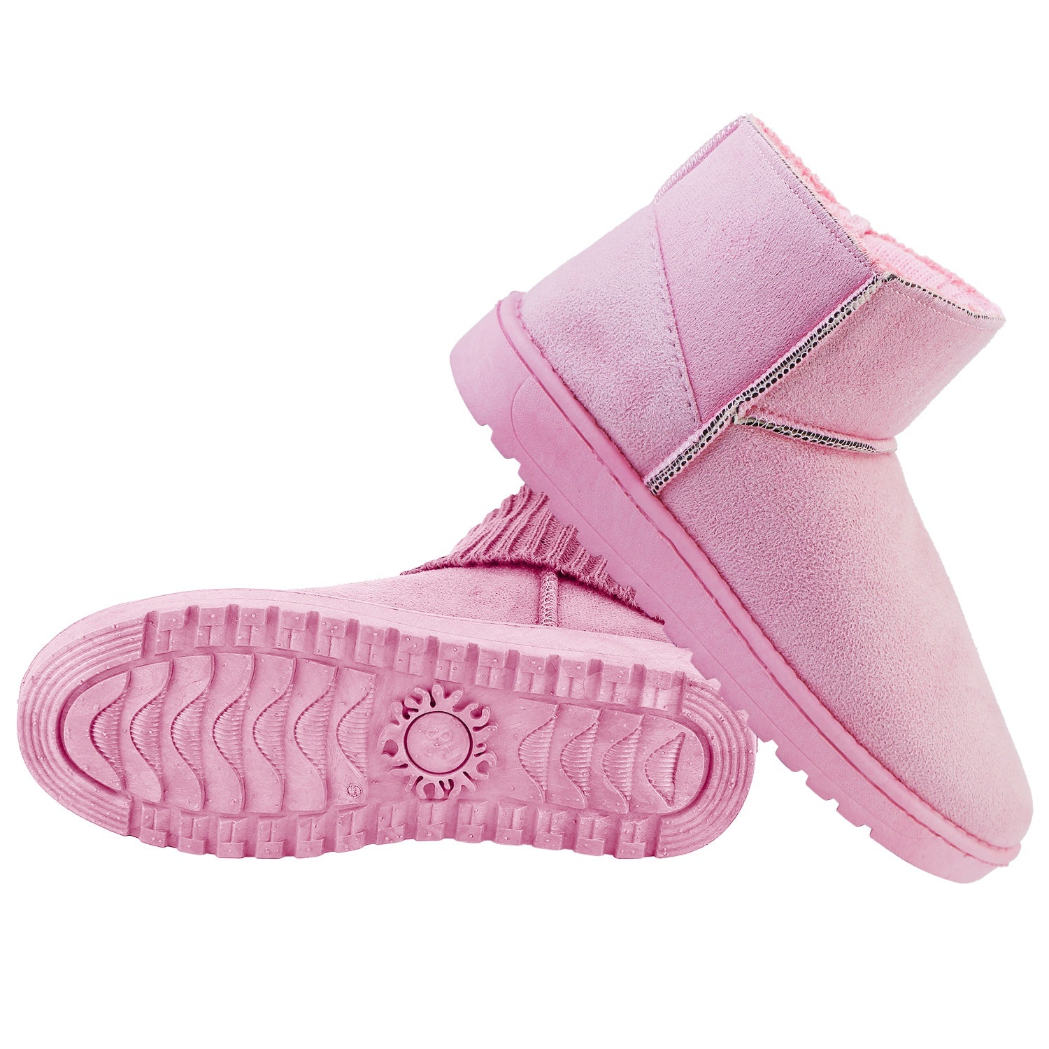 Women Lady Snow Boots Suede Mid-Calf Boot Shoe Short Plush Warm Lining Shoes w/