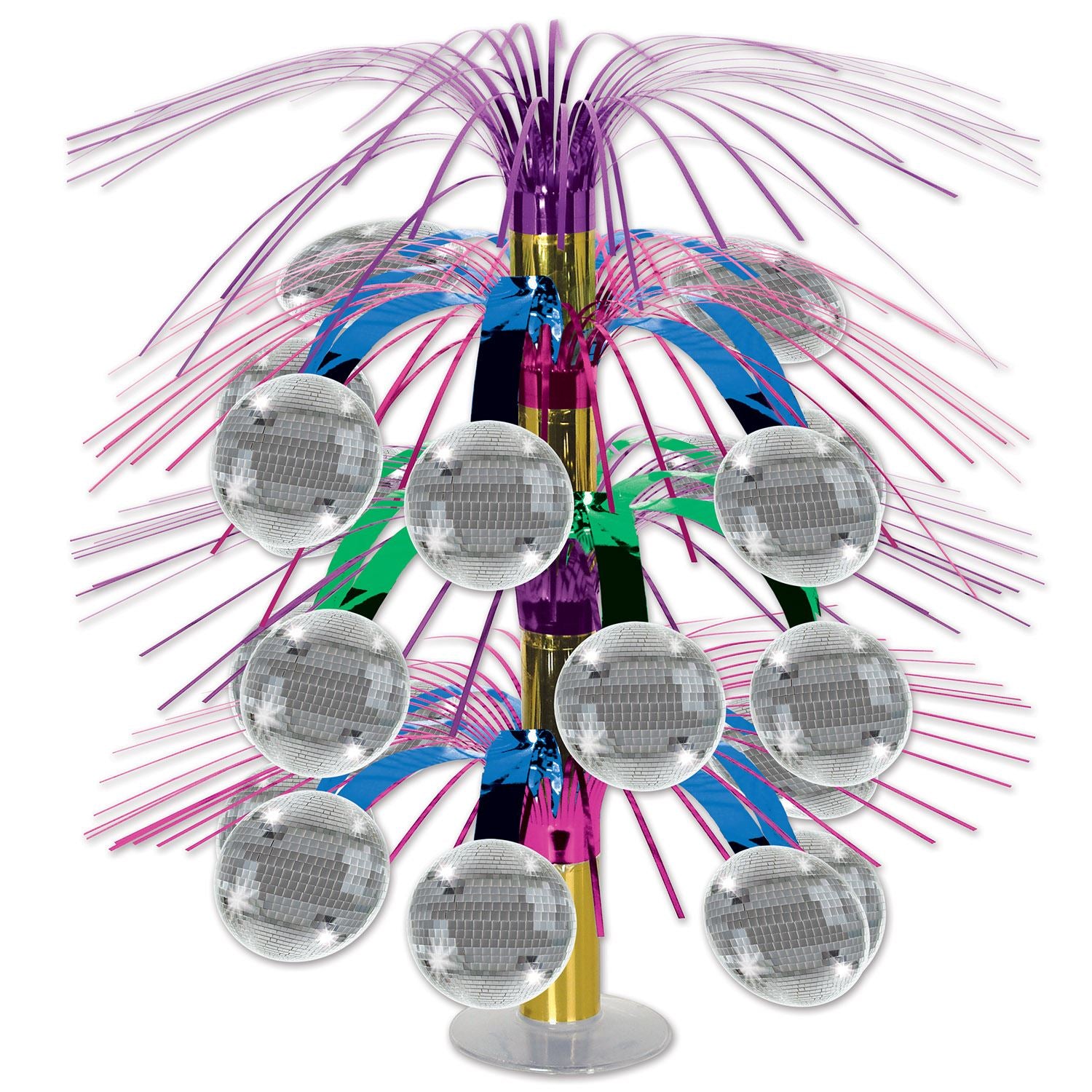 Beistle Disco Ball Cascade Centerpiece - 70's | Party Supply | Decoration