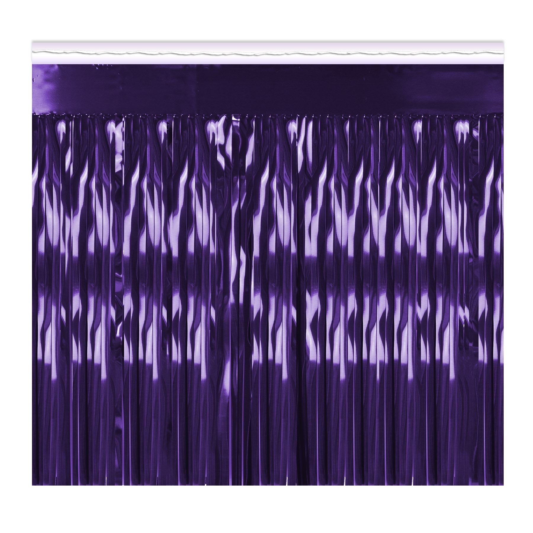 Beistle 2-Ply FR Metallic Fringe Drape - Purple - General Occasion | Party