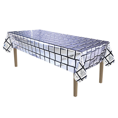 Beistle Metallic Disco Ball Tablecover - 70's | Party Supply | Decoration