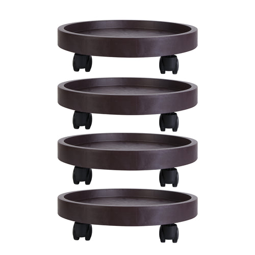 4Pcs 12.8IN Or 14IN Plant Caddy With Wheels Up to 187LBS Load Capacity Roll 9212