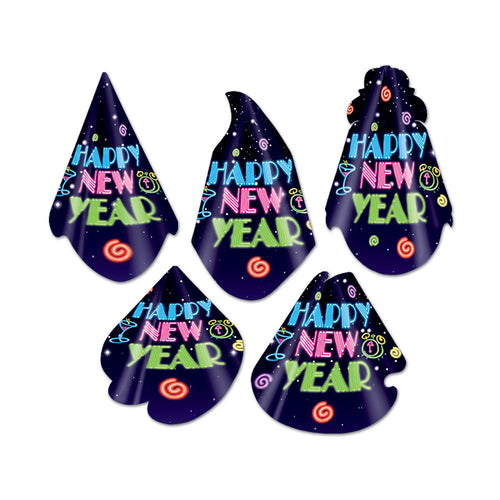 Beistle Neon Midnight Hat Assortment - New Years | Party Supply | Decoration