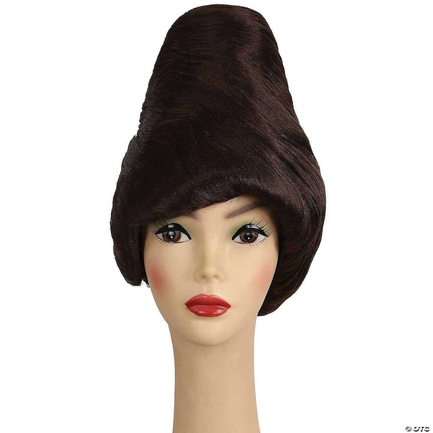 Womens Dark Brown Beehive Tower Wig | Brown-Dark