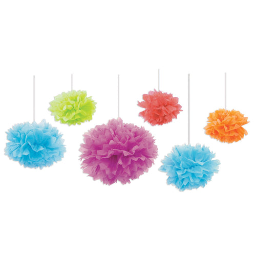 Beistle Tissue Fluff Balls - assorted - Birthday | Party Supply | Decoration