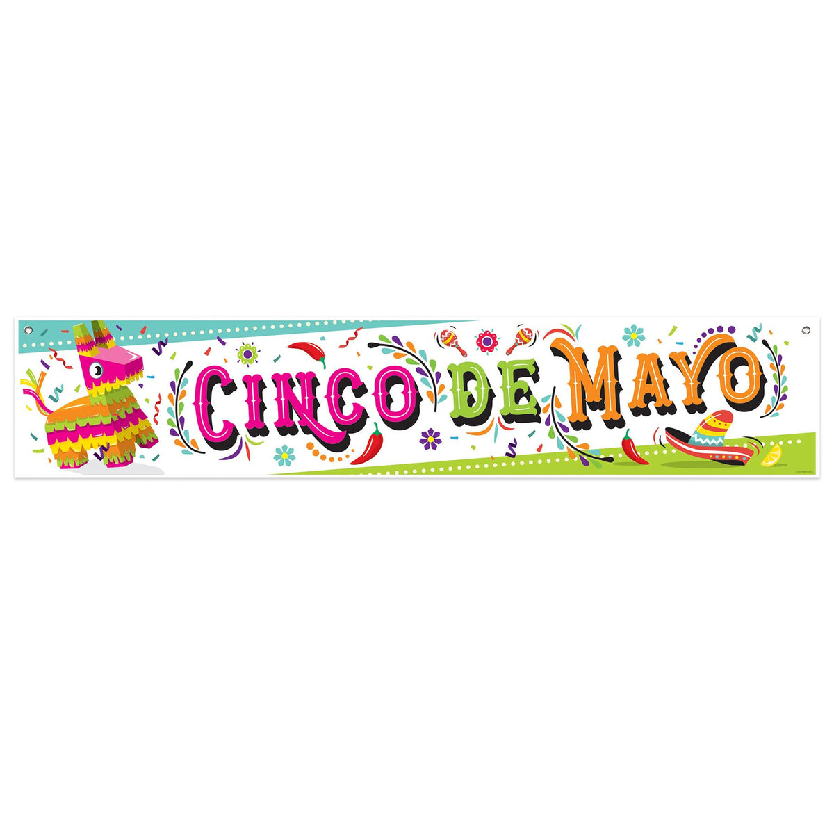 Beistle All Weayher Cinco De Mayo Banner - Fiesta/Cinco de Mayo | Party Supply