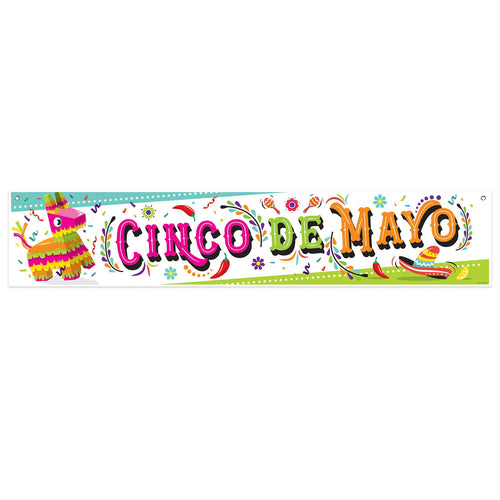 Beistle All Weayher Cinco De Mayo Banner - Fiesta/Cinco de Mayo | Party Supply