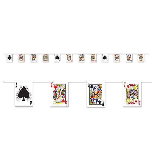 Beistle Playing Card Pennant Banner - Casino | Party Supply | Decoration