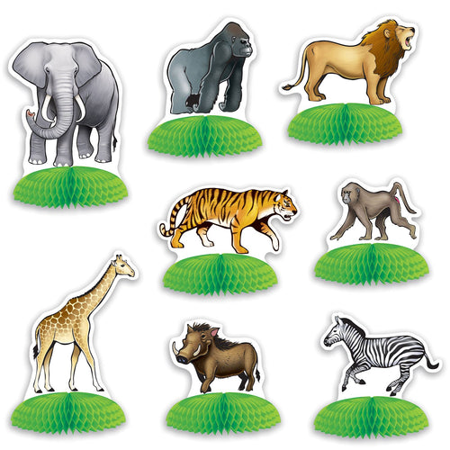 Beistle Jungle Safari Animal Mini Centerpieces | Party Supply | Decoration