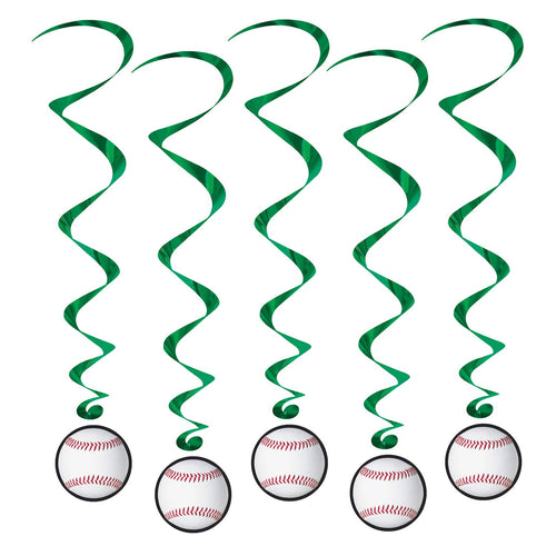 Beistle Baseball Whirls | Party Supply | Decoration
