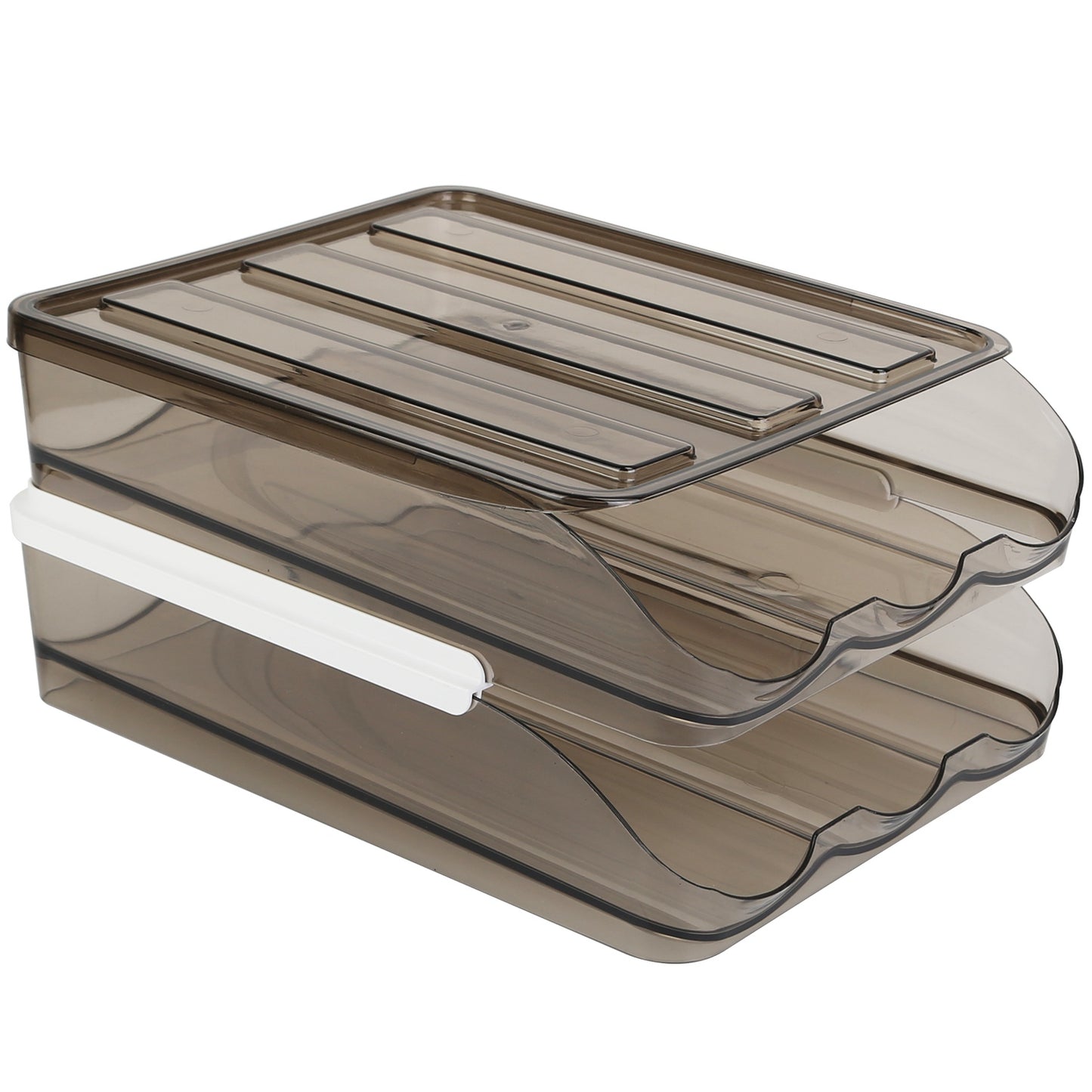 Egg Container Holder for Refrigerator Double Layer Egg Storage Box with Lid