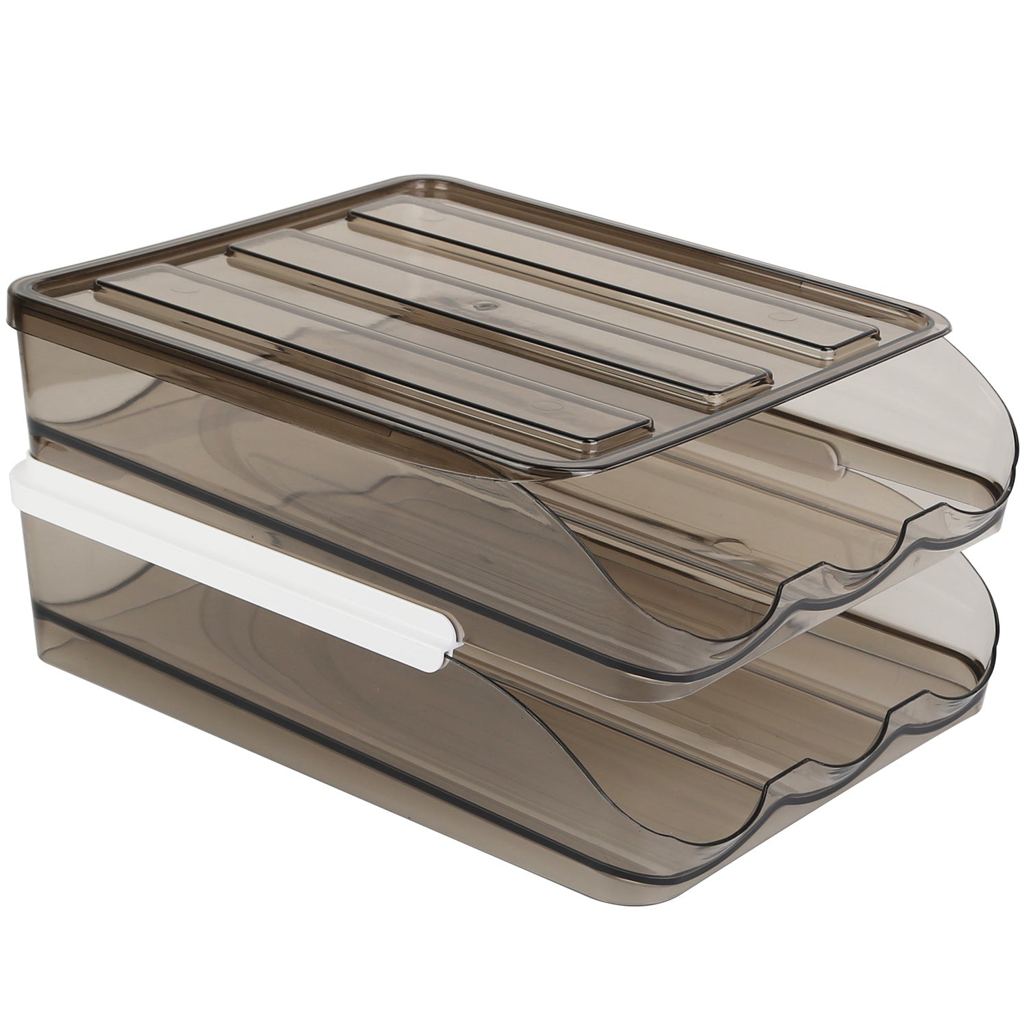 Egg Container Holder for Refrigerator Double Layer Egg Storage Box with Lid
