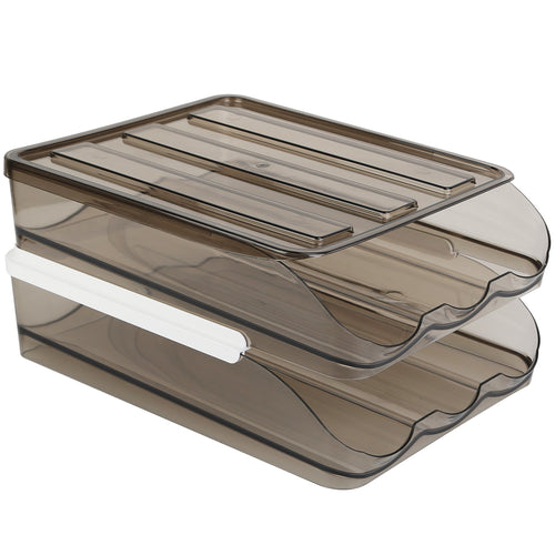 Egg Container Holder for Refrigerator Double Layer Egg Storage Box with Lid