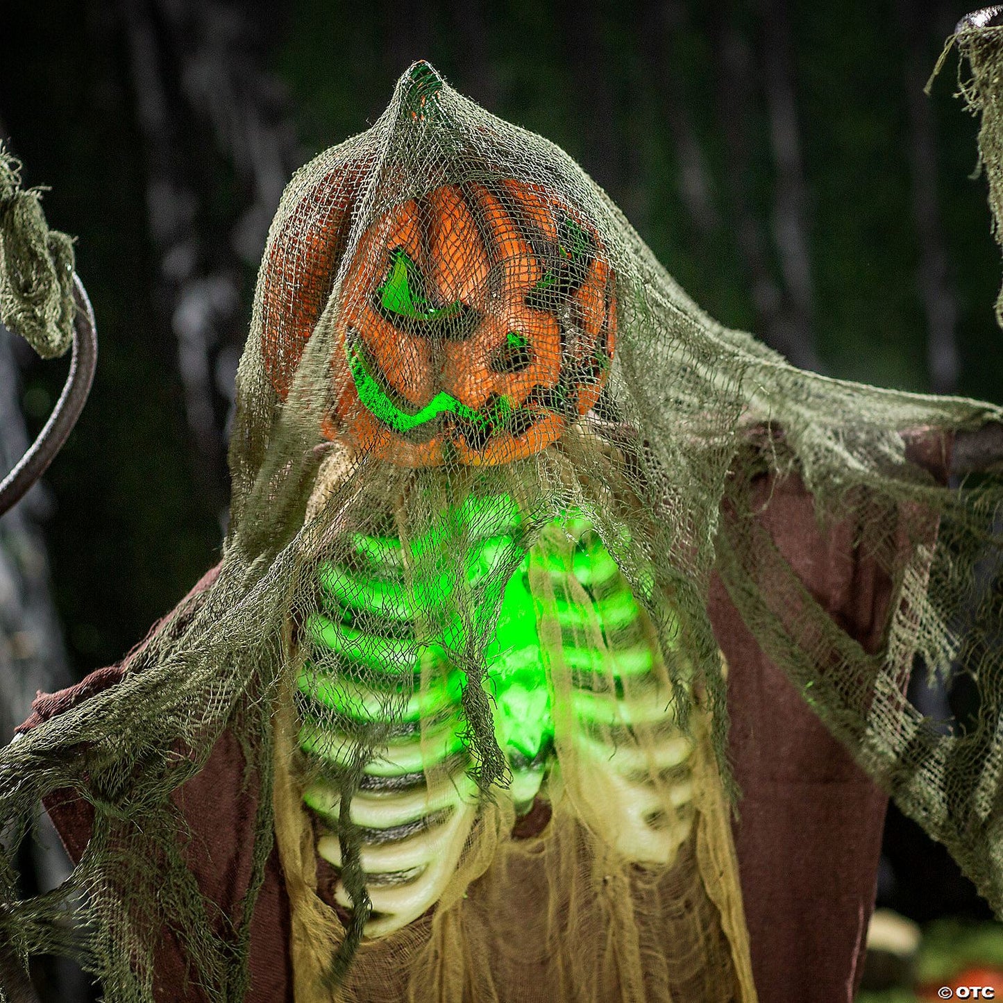 Mens | 68 3/4" x 86 1/2" Animated & Light-Up Standing Jack-O’-Lantern Man