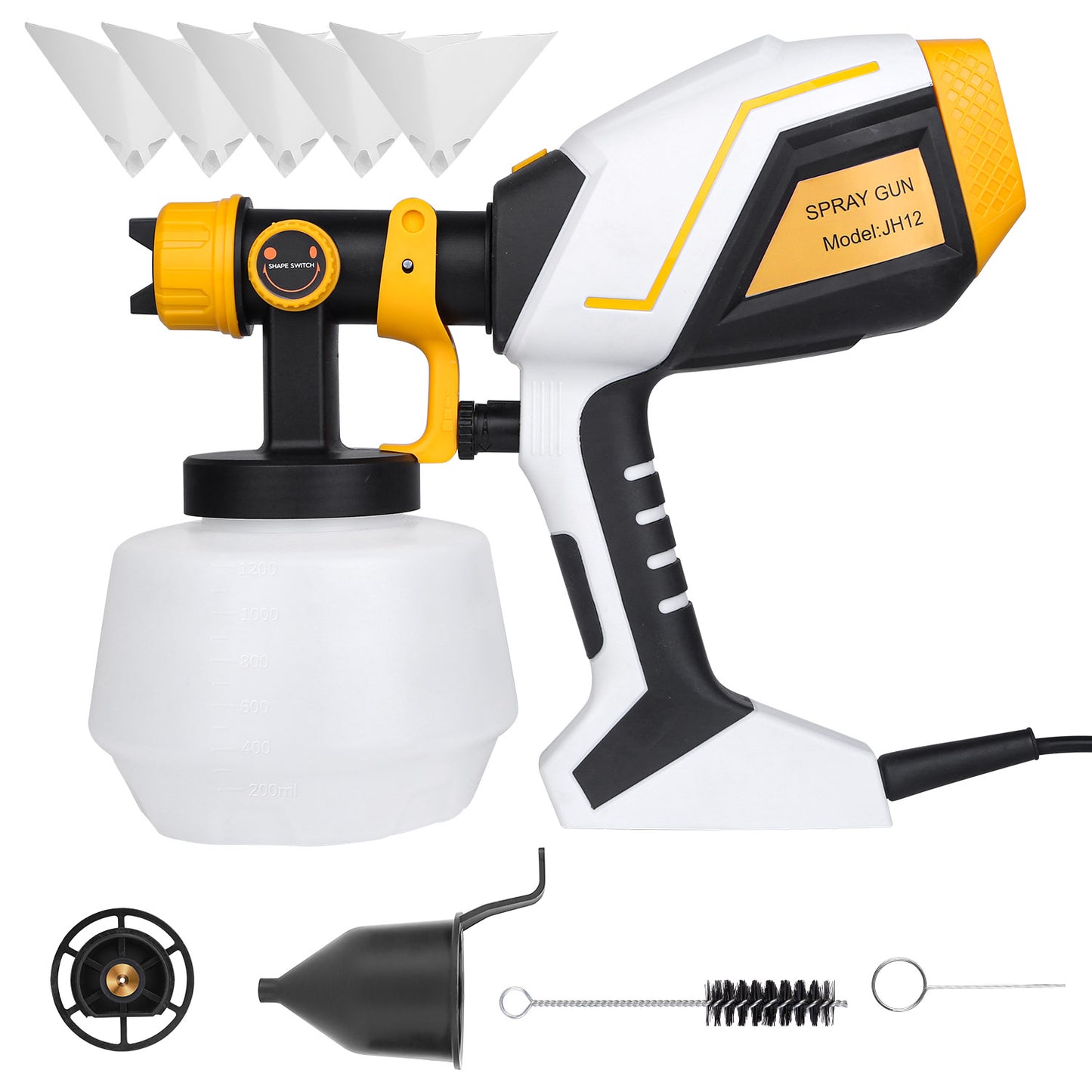 Electric Paint Sprayer HVLP Spray Painting Gun Handheld Painter with Differ 8481