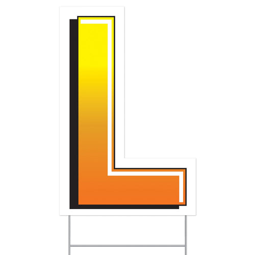Beistle Plastic "L" Yard Sign - General Occasion | Party Supply | Decoration