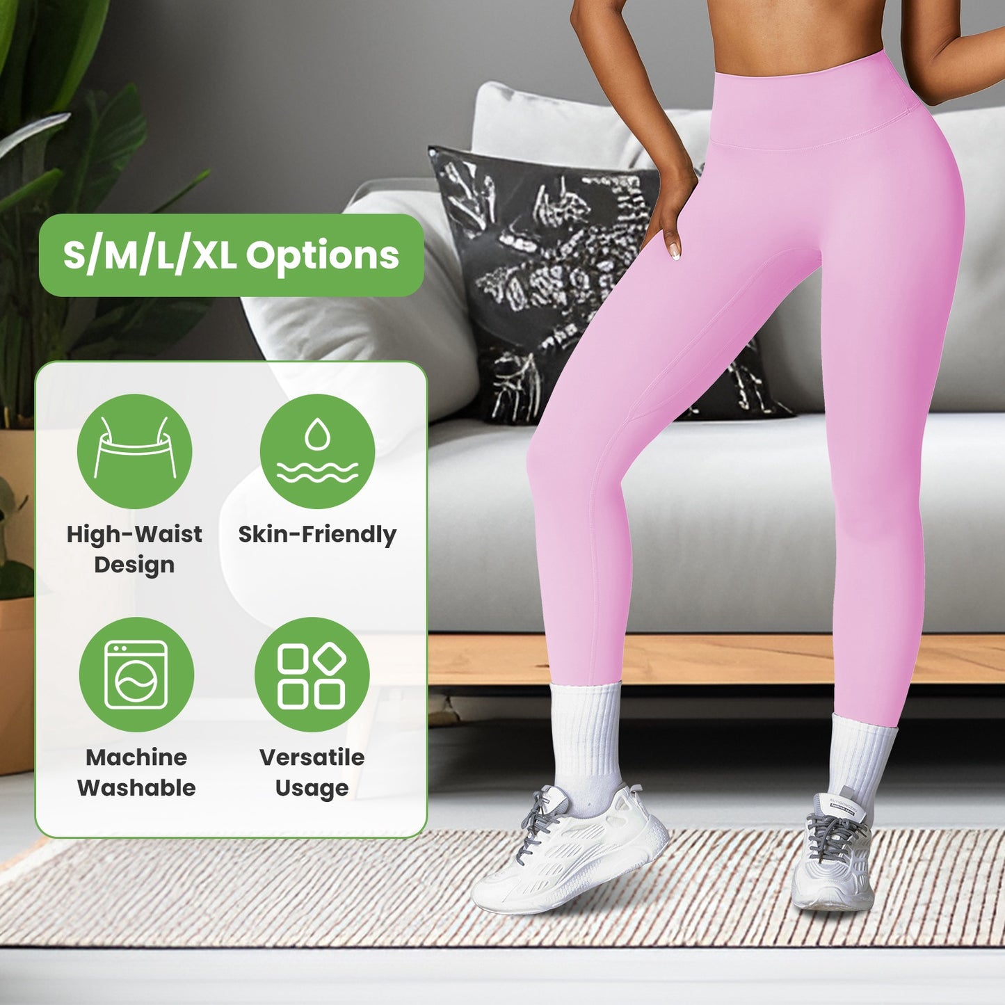 Women s High Waist Workout Leggings Tummy Control Compression Yoga Tight Pants