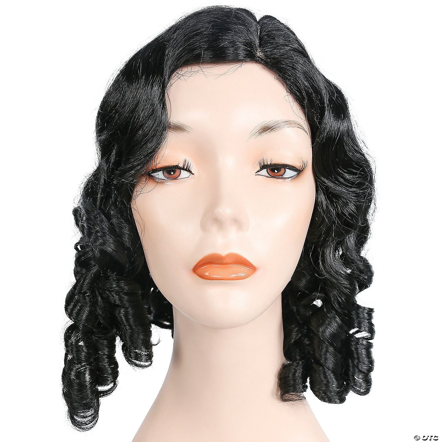 Womens Black 1840s Wig
