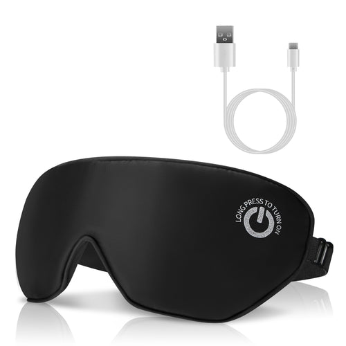 Cordless Heated Eye Mask Silk Sleep Eye Compress Mask For Dry Eyes Washable