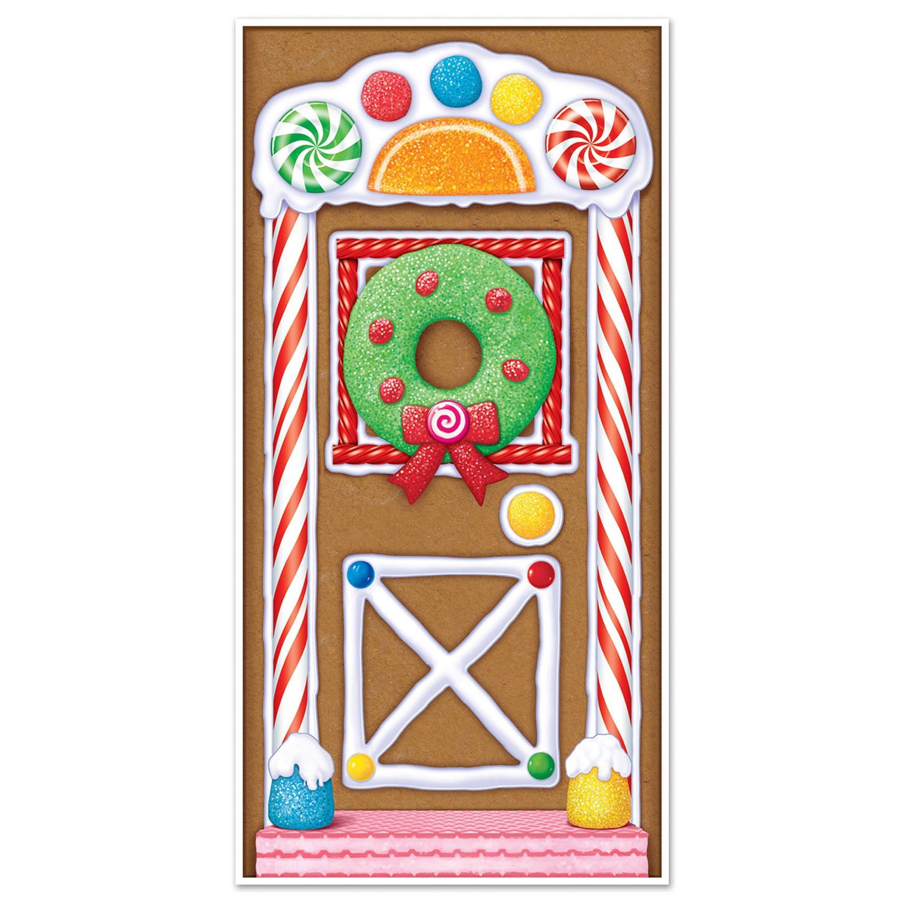 Beistle Gingerbread House Door Cover - Christmas/Winter | Party Supply