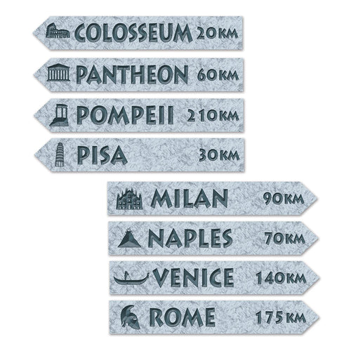 Beistle Italian Street Signs Cutouts | Party Supply | Decoration