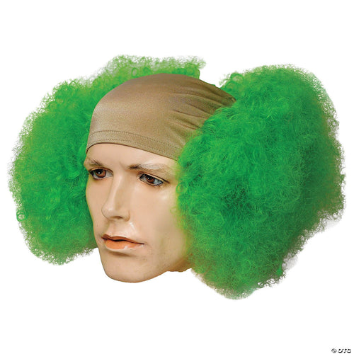 Adults Bald Curly Clown Wig | Green