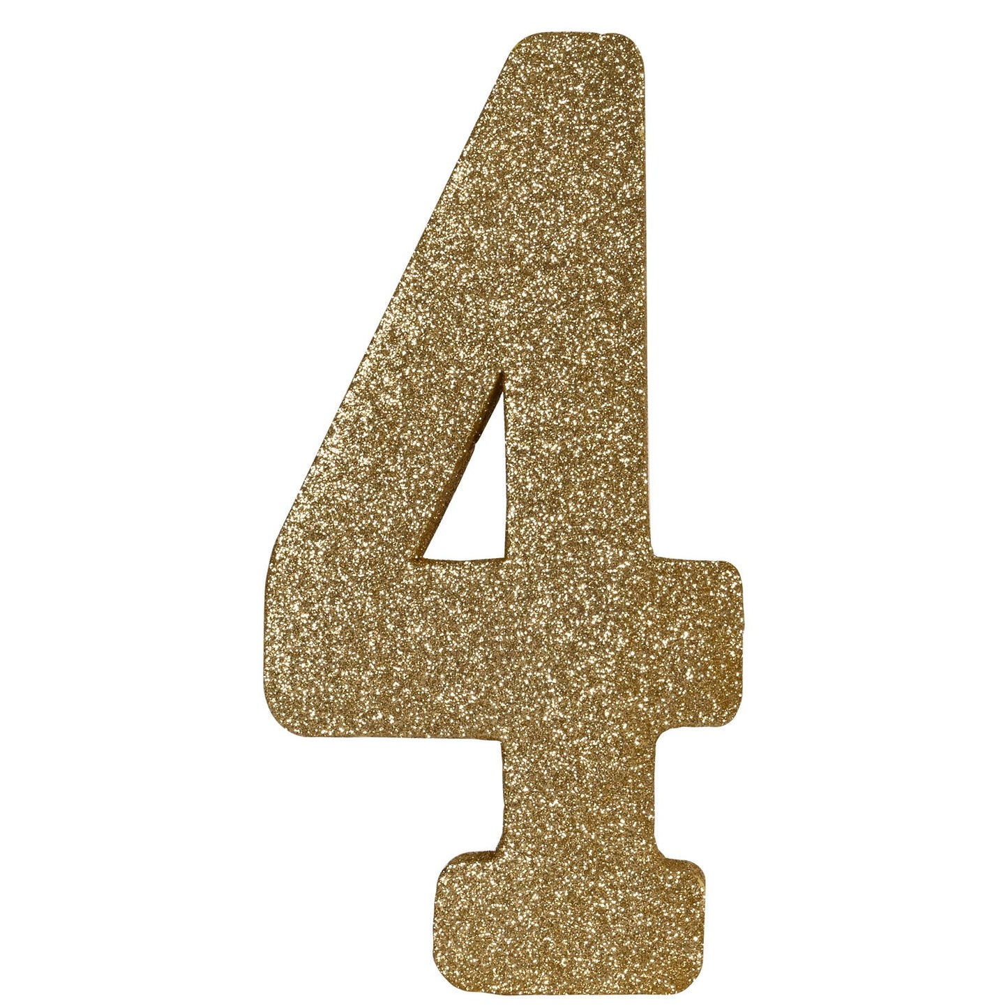 Beistle 3-D Glittered "4" Centerpiece - Birthday-Age Specific | Party Supply